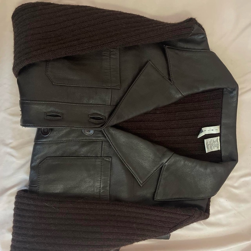 Twiggy brown genuine leather jacket